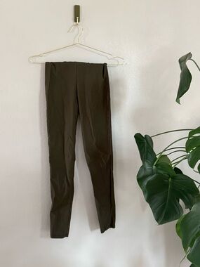Olive Green Slim Trousers
